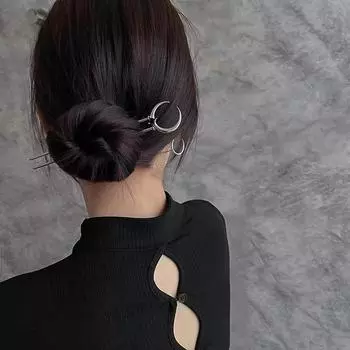 Винтажные заколки для волос в форме полумесяца, простые китайские U-образные заколки для волос, дисковая заколка для волос