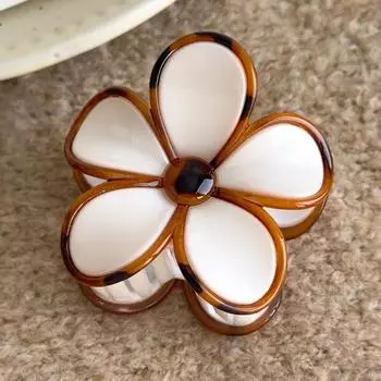 Винтажные заколки-крабы для волос в виде цветов янтарного цвета, ободок, женственный темперамент, элегантные заколки-крабы, заколки-автоматы, женские заколки для волос для вечеринки, аксессуары