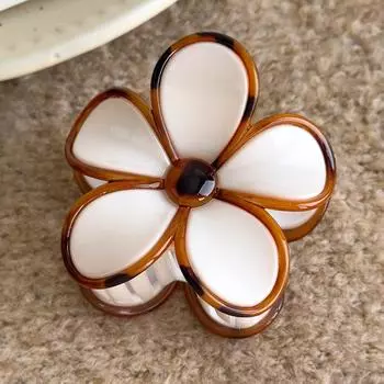 Винтажные заколки-крабы для волос в виде цветов янтарного цвета, ободок, женственный темперамент, элегантные заколки-крабы, заколки-автоматы, женские заколки для волос для вечеринки, аксессуары