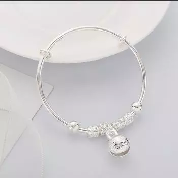 Винтажные женские колокольчики ювелирные изделия посеребренный браслет-манжета браслет-шарм подарок