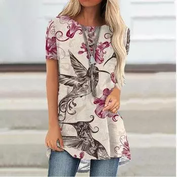 Винтажные женские модные футболки с рукавом реглан, удобный топ с принтом, женские повседневные красивые XS-8XL S