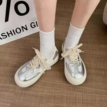 Винтажные женские парусиновые туфли с низким верхом, весна и осень, новые модные спортивные кроссовки, дышащая женская обувь 35