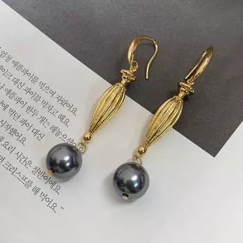 Бренд Mihmily - винтажные серьги с искусственным жемчугом и кисточками, элегантный и модный дизайн