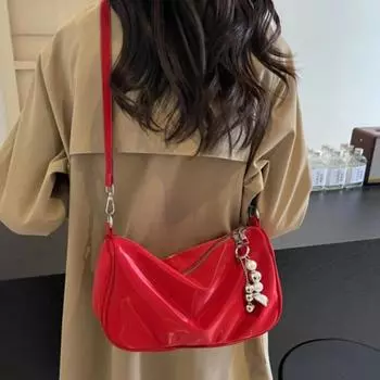 Винтажные женские сумки через плечо Новые модные дизайнерские сумки подмышки Роскошные брендовые однотонные повседневные женские сумки большой емкости