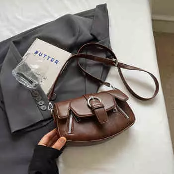 Винтажные женские сумки через плечо, осенняя текстурированная искусственная кожа, клапан, маленькая квадратная сумка, классная женская модная сумка через плечо