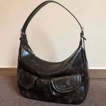 Винтажные женские сумки, модные ПУ-сумки в корейском стиле, повседневные сумки через плечо, универсальные, большой емкости, сумка-мессенджер, сумка-шоппер