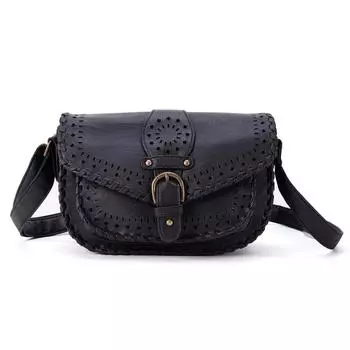 Винтажные женские сумки на лацкане, черные, однотонные, новые модные водонепроницаемые сумки из искусственной кожи для девочек с дизайнерским регулируемым ремешком, многослойные, трикотажные