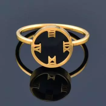 Винтажные золотые кольца из нержавеющей стали для женщин, лунные круглые парные кольца, ювелирное кольцо на палец, подарок JZ690 SSK 10