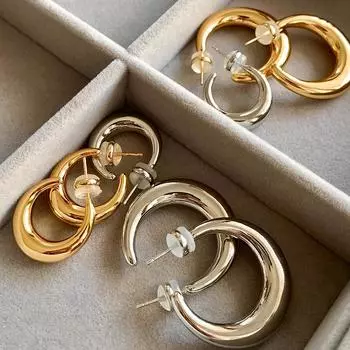 Винтажные золотые серьги из стерлингового серебра 925 пробы для женщин, модные серьги, ювелирные изделия, предотвращающие аллергию, аксессуары для вечеринок, подарок 8cm