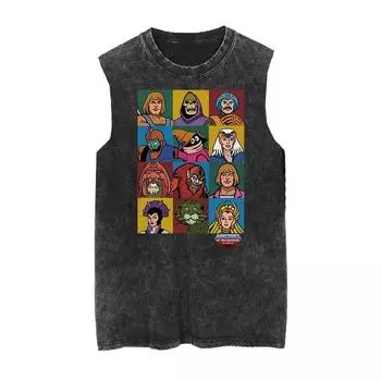 Винтажный американский 1983 год Seaman Masters of The Universe Старый выстиранный безрукавный жилет Мужская Женская футболка Майки S