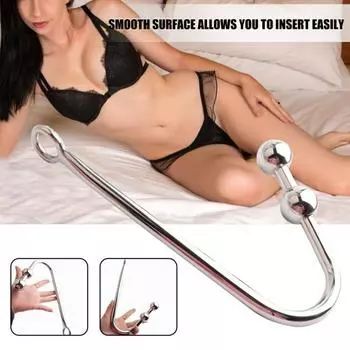 Винтажный анальный крючок для глубокого введения простаты, безопасный серебряный цвет, анальный крючок, игрушка-стимулятор