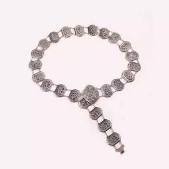 Винтажный этнический стиль богемный металлический пояс нишевая личность украшение танец живота поясная цепочка платье пояс серебряный