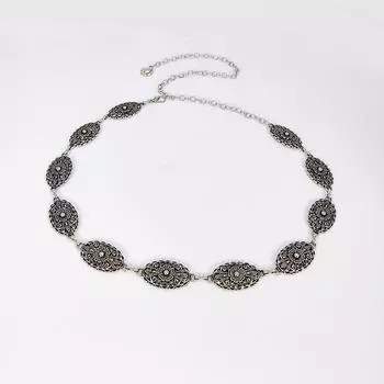 Винтажный этнический стиль поясная цепь панк универсальные резные цветочные металлические ремни для женщин и девочек роскошный пояс юбка джинсовые ремни 1pc