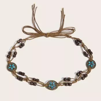 Винтажный этнический стиль, ручной работы, пояс, женское платье, декоративная поясная цепочка, персонализированная богемная поясная веревка