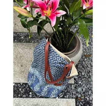 Винтажный этнический стиль, вместительные сумки, женские 2025, новый праздный стиль, персонализированная холщовая сумка, на плечо, сумка-мессенджер Blue