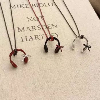 Винтажный бант свитер цепь кожа веревка шея цепочка мода гарнитура наушники ожерелье подарки красный