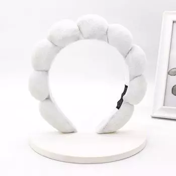 Винтажный бархатный ободок для волос с объемными бантами, махровый спа-ободок с пузырьками для умывания, макияжа, душа, ухода за кожей, головной убор