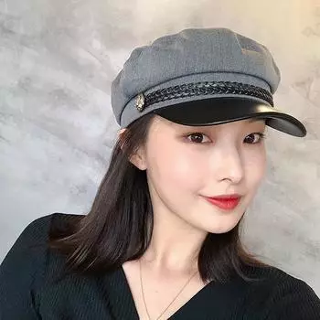 Винтажный берет, кепка газетчика, регулируемая, осенне-зимняя, берет, восьмиугольная, мягкая, шерстяная, для женщин, береты, кепка художника серый