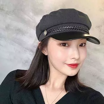 Винтажный берет, кепка газетчика, регулируемая, осенне-зимняя, берет, восьмиугольная, мягкая, шерстяная, для женщин, береты, кепка художника серый