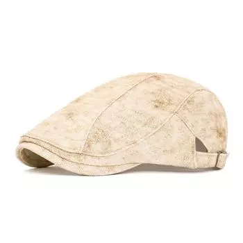 Винтажный берет Женская кепка с козырьком Британский стиль Мужская кепка вперед Кепка газетчика хаки