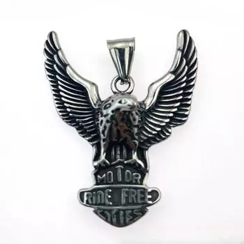 Винтажный бесплатный логотип орла орел расправляющий крылья кулон из нержавеющей стали простое ожерелье из титановой стали ювелирные изделия свитер цепь