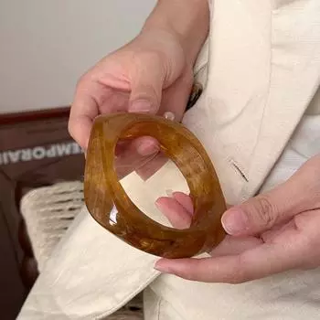 Винтажный браслет для женщин, большой неровный широкий браслет, многоцветный богемный пляжный акриловый браслет, ювелирные аксессуары, подарки