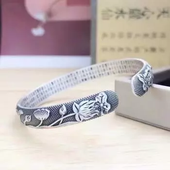 Винтажный браслет «Сутра сердца» с шестью персонажами, новый браслет «Сутра лотоса» в качестве подарка на день рождения для друзей Adjustable size