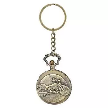 Винтажный брелок для карманных часов с мотоциклом - подарок на день рождения, юбилей, День святого Валентина