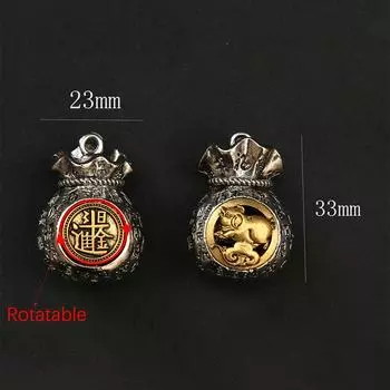 Винтажный брелок для ключей из сплава мельхиора, мужской брелок для ключей с предсказанием удачи, женский рюкзак, подвески, ювелирные изделия на удачу Monkey