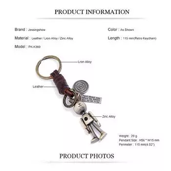 Винтажный бронзовый рюкзак с гравировкой в виде робота, автомобильный брелок, аксессуары, подарок