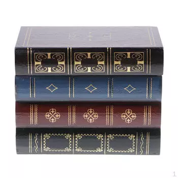 Винтажный чехол-держатель для сундука с сокровищами в форме книги, S, как описано