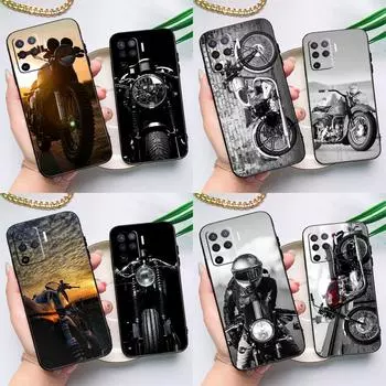 Винтажный чехол для мотоцикла OPPO A94 A74 A54 A53S A53 A31 A5 A9 2020 A52 A72 A83 A91 A93 A1K A15 A16 Find X5 Lite