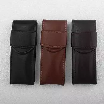 Винтажный чехол для ручки из искусственной кожи, портативный карманный чехол для ручек, мини-органайзер для канцелярских принадлежностей для деловых поездок, канцелярских принадлежностей для студентов