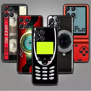 Винтажный чехол-кассета для камеры Huawei Honor X8 X9 P50 X7 50 20 8X Play 9A P40 P30 Lite P Smart 2021 черный чехол для телефона Huawei P Smart Z
