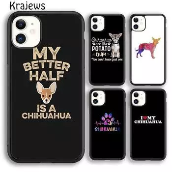Винтажный чехол Krajews с рисунком собаки чихуахуа для iPhone 14 5 6s 7 8 plus X XR XS 11 12 13 pro max Samsung S21 S22 ultra iPhone 6plus