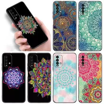 Винтажный чехол с индийской цветочной хной и мандалой в этническом стиле для йоги для Xiaomi Redmi Note 10 9 Pro Max 10S 10T 9A 9C 9S 9T 8A 8T 8 7 Pro Redmi 8