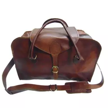 Винтажный чемодан ручной работы из натуральной козьей кожи, сумка для ручной клади 24 x 12 x 9 in коричневый