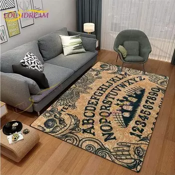 Винтажный череп доска для спиритических сеансов, ковер Galaxy Triple Moon Goddess, викканский языческий ковер для гостиной, спальни, игровой комнаты, домашний декор, готический коврик 40cm x 60cm