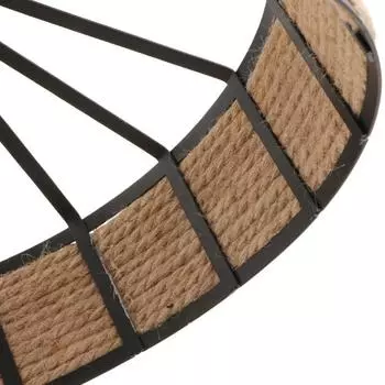 Винтажный черный металлический подвесной абажур подвесной светильник Манильский канатный абажур для прихожей гостиной спальни настенные светильники коричневый