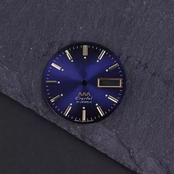 Винтажный циферблат часов Diy Parts 3 A Dual Calendar Literal Мужские часы Аксессуары для механизма 46941/46943