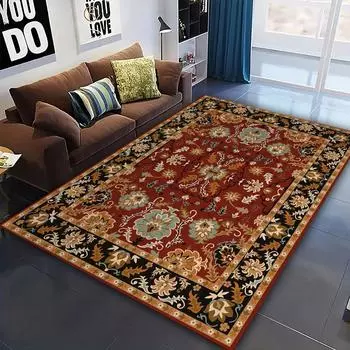 Винтажный цветочный ковер для гостиной, скандинавские ковры для спальни, домашний декор, коврик для дивана, коврик для журнального столика, нескользящий напольный коврик, ковры для комнаты 40X60cm-16x24in