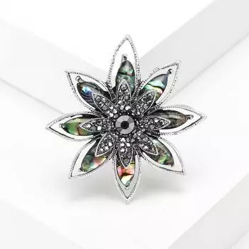 Винтажный цветок абалон ракушка полая конструкция аксессуары для одежды брошь корсаж