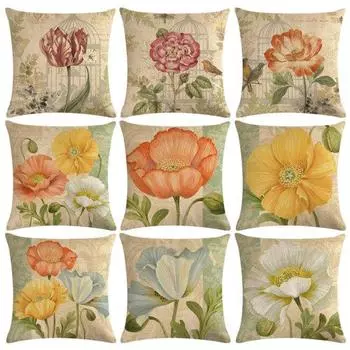Винтажный цветок бабочка наволочка наволочка диван домашний офис декор