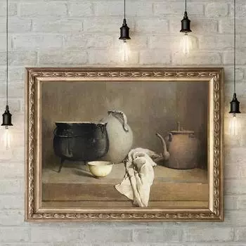 Винтажный деревенский кухонный настенный художественный постер и принты, деревенский дом, лес, нейтральный ботанический Ретро холст, картина для гостиной, искусство 21x30cm No Frame