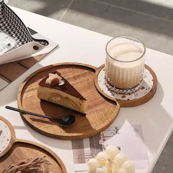 Винтажный деревянный поднос, обеденная тарелка, креативная посуда, декоративная японская закуска к чаю, хлеб, сервировка, домашний декор