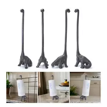 Винтажный держатель для кухонных бумажных полотенец в виде динозавра, многофункциональная декоративная металлическая подставка для салфеток и специй