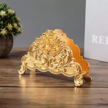 Винтажный держатель для салфеток, декоративный цинковый сплав, креативная вешалка для салфеток, подставка для вечеринок золотистый