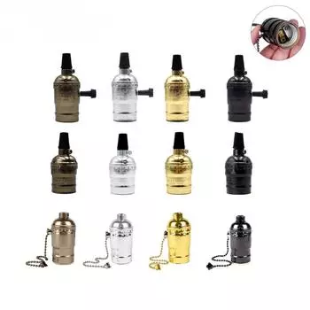 Винтажный держатель лампы, кабельный держатель лампы, ручка переключателя, аксессуары для освещения, Эдисон, винтажный медный держатель лампы E27, бар, ресторан