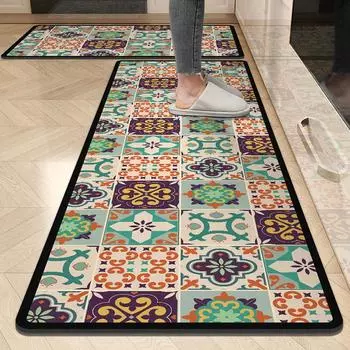 Винтажный диатомитовый коврик для кухни, нескользящий, водонепроницаемый, впитывающий, для коридора, балкона, длинные коврики для входной двери 45CMx120CM