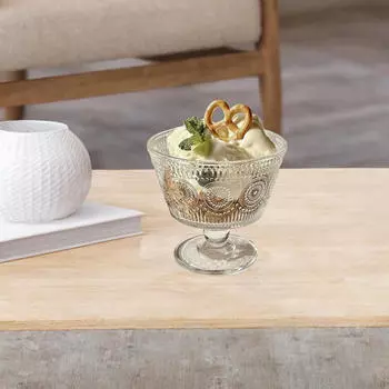 Винтажный дизайн десертная чаша стеклянный декор чашки легкие легко моющиеся бокалы стаканы мороженое
